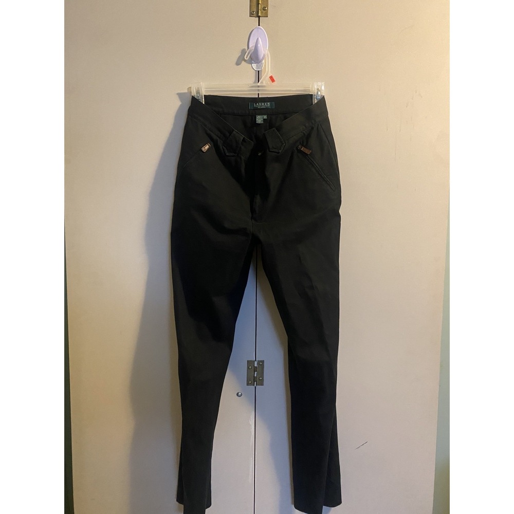 Lauren Ralph Lauren Adelle Pants Women Size 4P Black